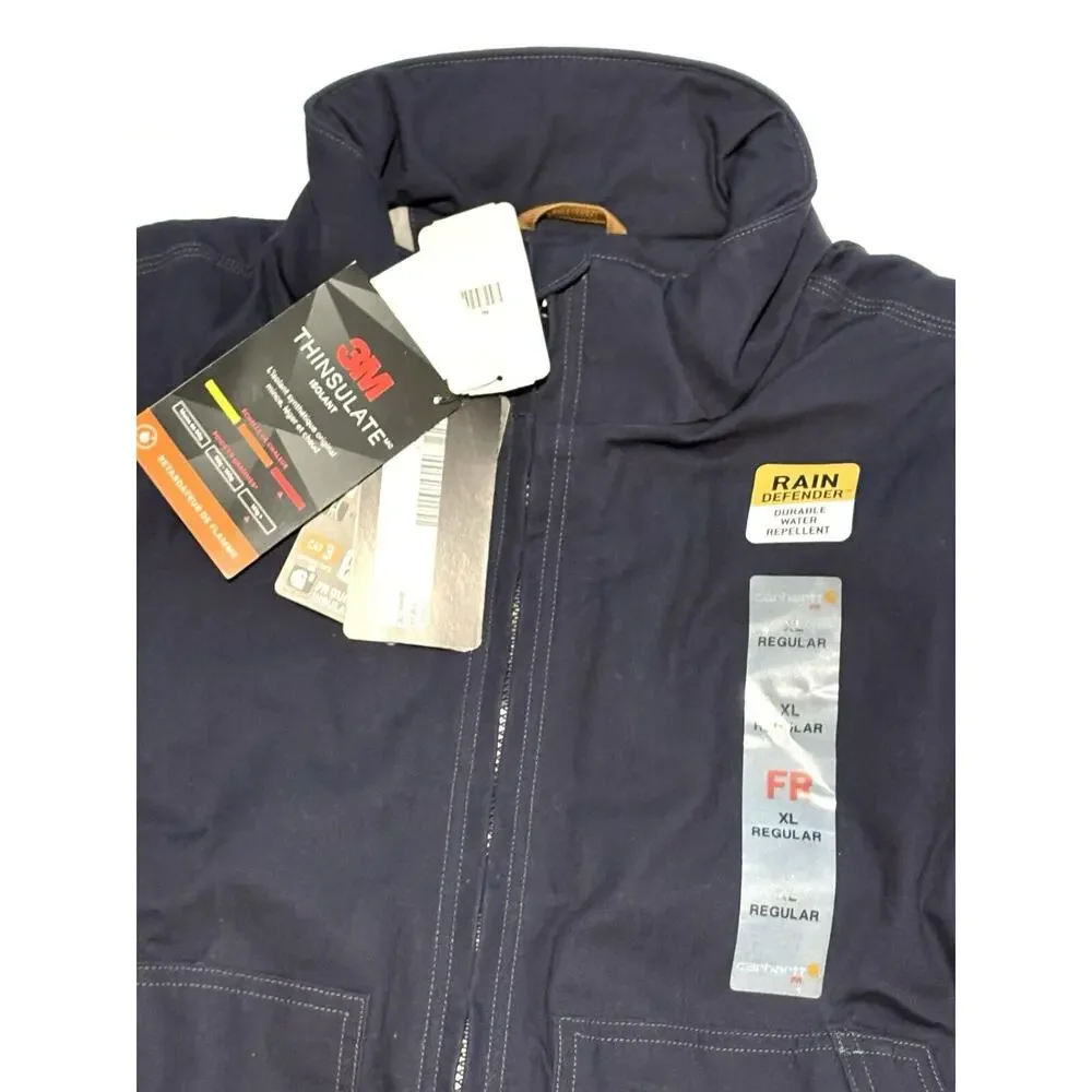 Carhartt 103387 XL Rain Defender FR Flame Resistant Quick Duck Vest Navy Regular